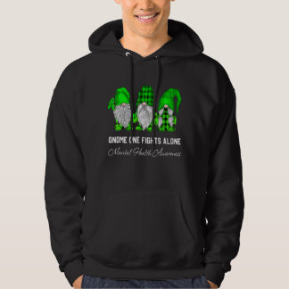 Veste À Capuche Trio Gnome combat seul Green Ribbon Santé mentale