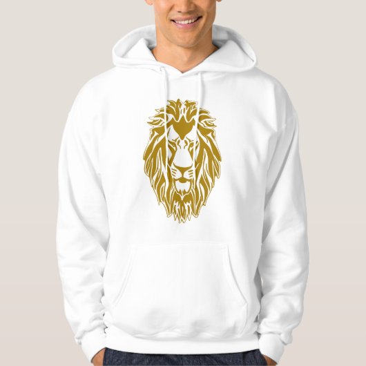 Veste À Capuche Triste tête dorée du lion (Devant)