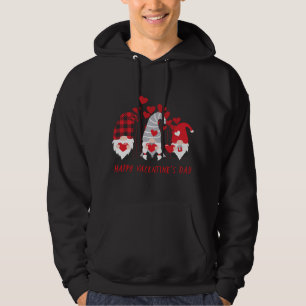 Veste À Capuche Trois Gnomes tenant le coeur rouge Plaid Happy Val
