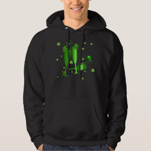 Veste À Capuche Trois verres de vin vert Happy St patrick Shamroc