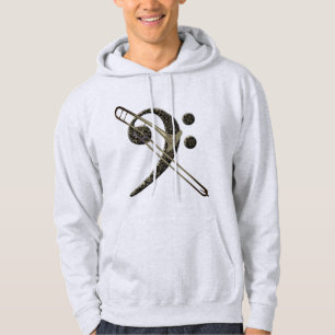 Veste À Capuche Trombone Bass Clef Music Instrument