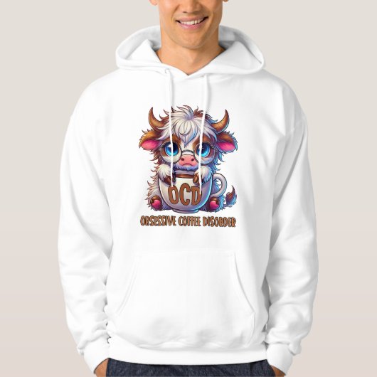 Veste À Capuche Trouble de café obsessionnel (Devant)
