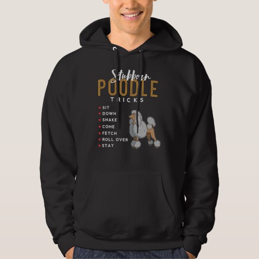 Veste À Capuche Trucs de caniche têtus (Devant)