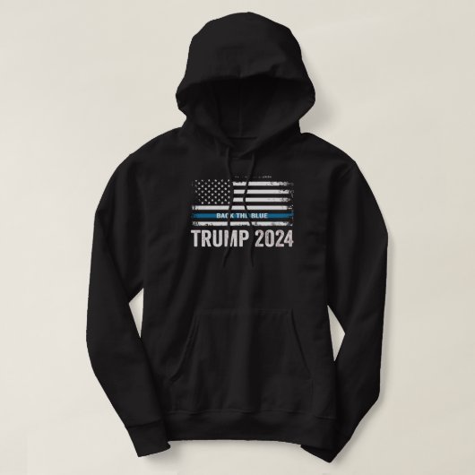 Veste À Capuche Trump 2024 Retour au bleu (Design devant)