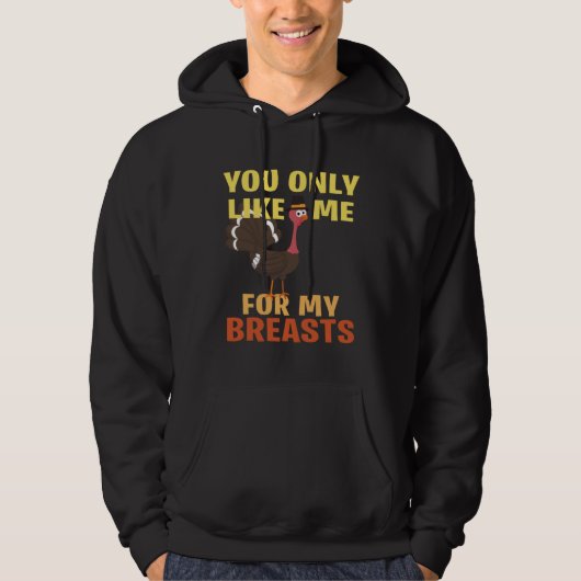Veste À Capuche Tu m'aimes seulement à cause de mes seins (Devant)