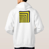 Veste À Capuche Tunnel sur noir et jaune - perspective (Dos)