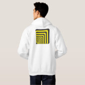 Veste À Capuche Tunnel sur noir et jaune - perspective (Dos entier)