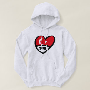Veste À Capuche Turquie Coeur Drapeau TUR Code du pays