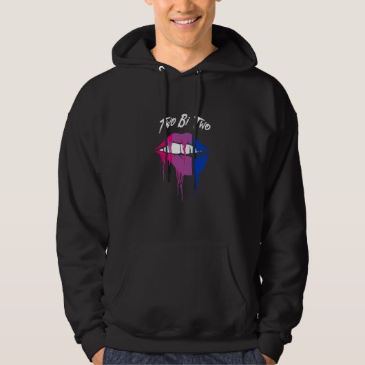 Veste À Capuche Two Bi Two Bisexual LGBTQ Bi Pride LGBT Sayings As (Devant)