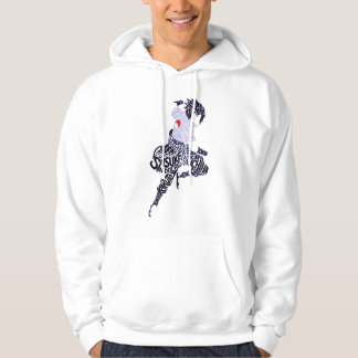 Veste À Capuche Typographie d'anime Sasuke