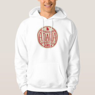 Veste À Capuche Typographie de baseball illustrée par Atlanta Geor