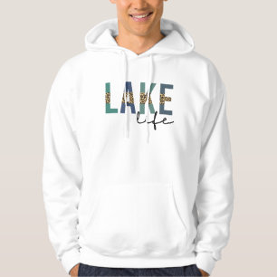 Veste À Capuche Typographie d'impression de Lake Life Cheetah