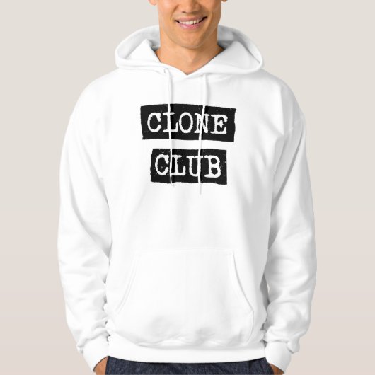 Veste À Capuche Typographie orpheline de club de clone du noir | (Devant)