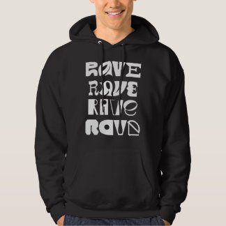 Veste À Capuche Typographie Rave