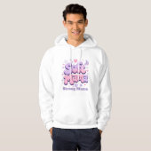 Veste À Capuche Typographie Rétro Douce Maman Bulle (Devant entier)