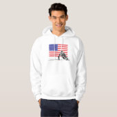 Veste À Capuche U.S.A. T-shirt de dwonhill de drapeau (Devant entier)
