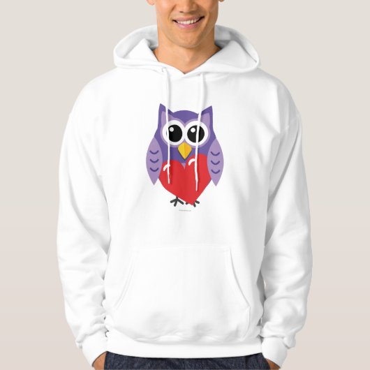 Veste À Capuche Un amour de hibou (Devant)
