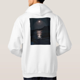 Veste À Capuche Un capuchon de mer brille sous la pleine lune.