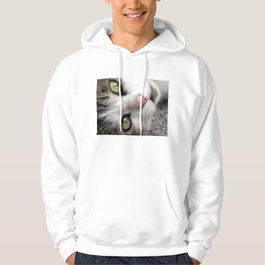 VESTE À CAPUCHE UN CAT DOUX ET BEAU (Devant)