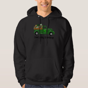 Veste À Capuche Un Chanceux Grand-pop vert Plaid Truck Shamrocks P