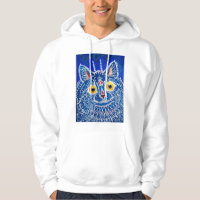 Un chat dans le style gothique par Louis Wain