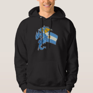 Veste À Capuche Un dragon épique avec un drapeau argentin argentin