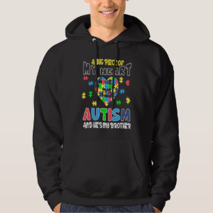 Veste À Capuche Un Gros Morceau De Mon Cœur A L'Autisme Et Il Est