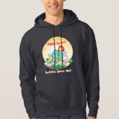 Veste À Capuche Un lapin t'aime (Devant)