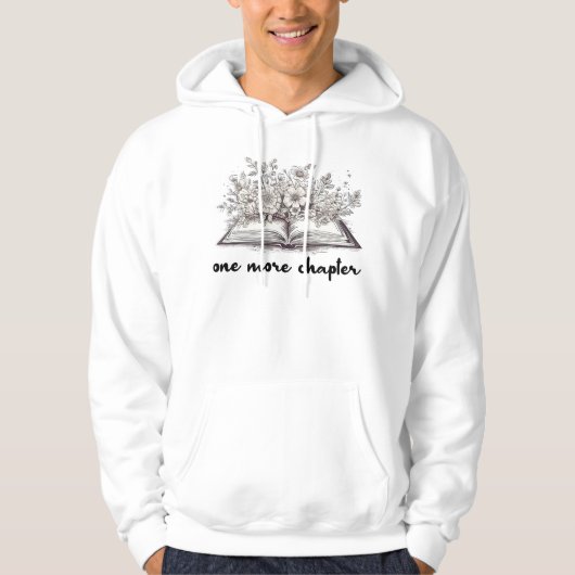 Veste À Capuche Un livre de plus avec des fleurs (Devant)