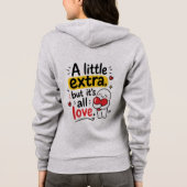 Veste À Capuche Un peu plus mais tout amour Design mignon (Dos)