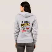 Veste À Capuche Un peu plus mais tout amour Design mignon (Dos entier)