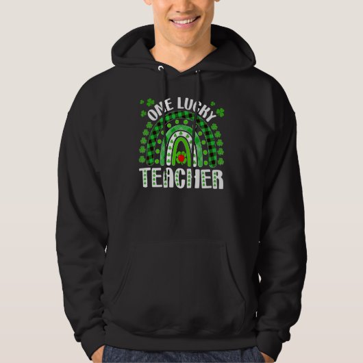 Veste À Capuche Un professeur chanceux Rainbow St Patricku2019s Th (Devant)