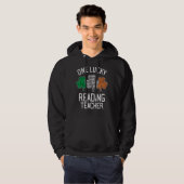 Veste À Capuche Un professeur de lecture chanceux St Patrick's Day (Devant entier)