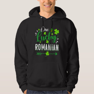 Veste À Capuche Un Shamrock roumain chanceux Leprechaun Casquette