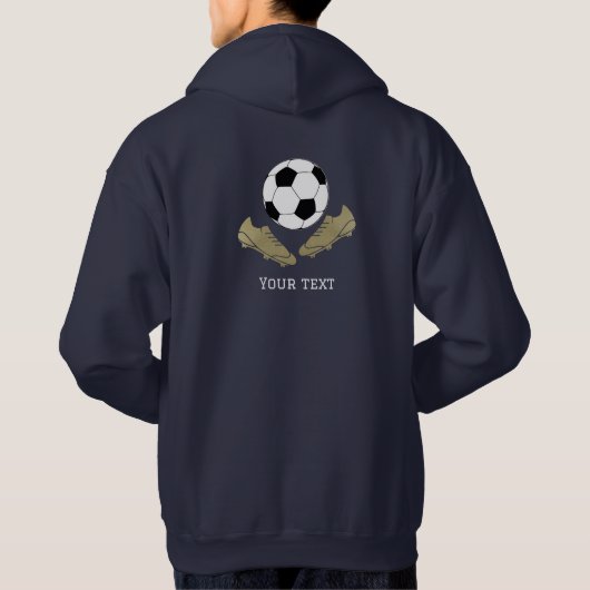 Veste À Capuche Un soccer moderne nettoie Ball Navy Bleu (Dos)