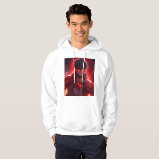 Veste À Capuche Un sweatshirt avec une image d'Anime. (Devant entier)