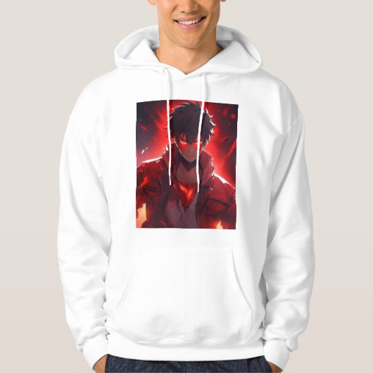 Veste À Capuche Un sweatshirt avec une image d'Anime. (Devant)
