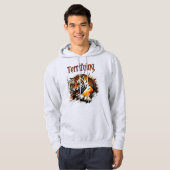 Veste À Capuche Un tigre en feu (Devant entier)