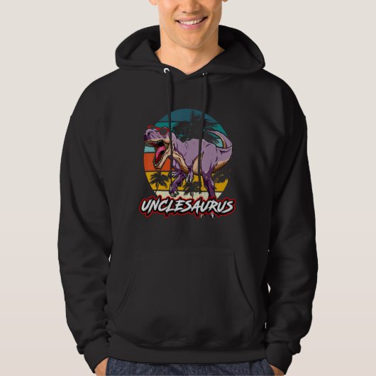 Veste À Capuche Unclesaurus T Rex Dinosaure Uncle Saurus Correspon (Devant)