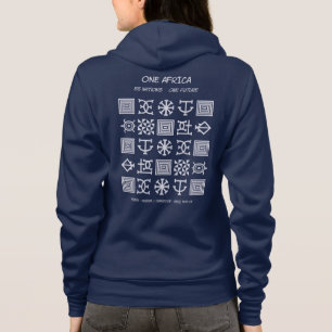 Veste À Capuche Une Afrique – Nsibidi – Nigeria & Cameroun -