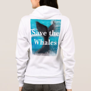 Veste À Capuche Une baleine - Sauvez les baleines blanches