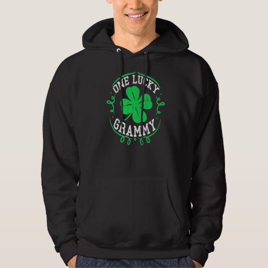 Veste À Capuche Une Chanceuse Saint Patrick Jour S De Grand-Mère (Devant)