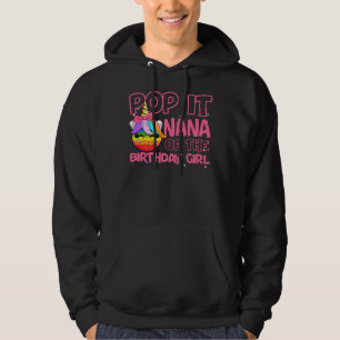 Veste À Capuche Unicorn Pony Pop It Nana de la fille Anniversaire