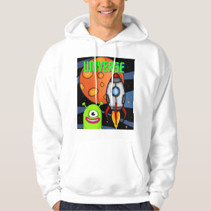 VESTE À CAPUCHE UNIVERS UFO ET PLANÈTE