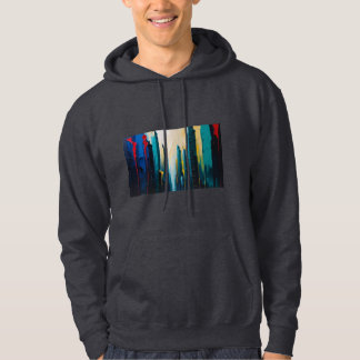 Veste À Capuche Urban Drip – T-shirt de paysage urbain abstrait