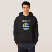 Veste À Capuche Uruguay Drapeau moderne (Devant entier)