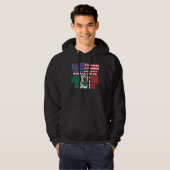 Veste À Capuche US & Mexican Flag MEXICAN ROOTS Half American Half (Devant entier)