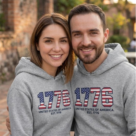 Veste À Capuche USA 250 Anniversary 1776 Vintage American Flag