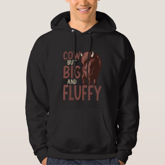 Veste À Capuche Vache Mais Bison De Buffle Gros Et Fluffeux (Devant)