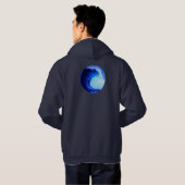 Veste À Capuche Vague bleue de style surf (Dos entier)